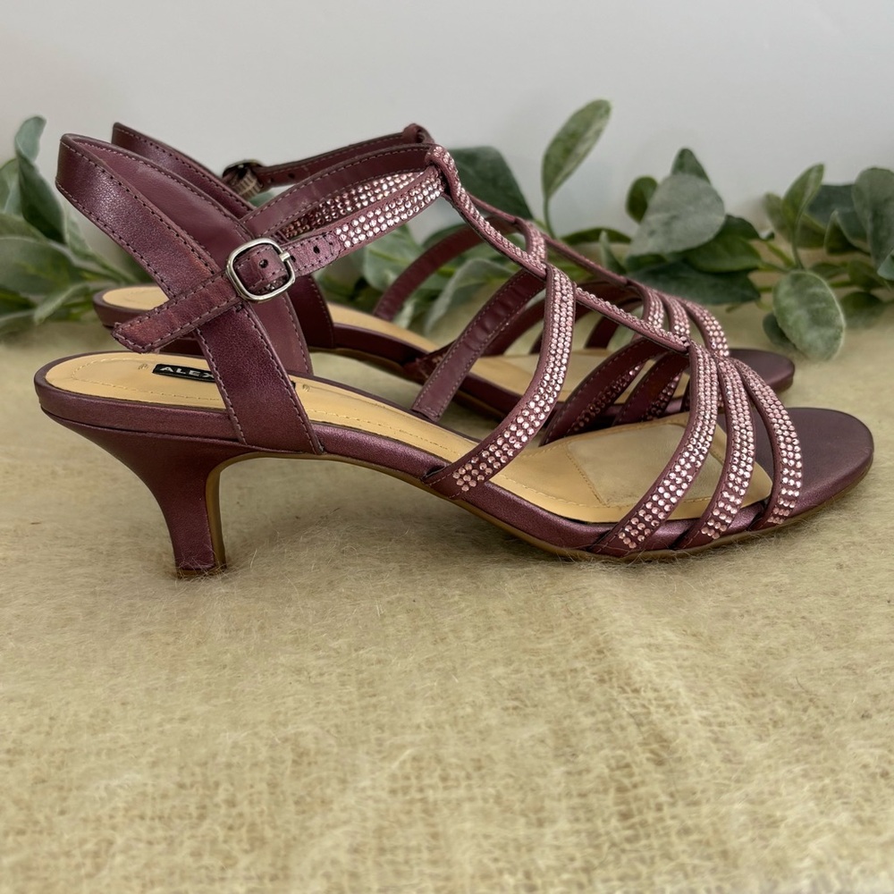 Alex Marie Liaa purple T strap formal bells women 7 M rhinestone Dusty Marsha - Picture 5 of 8